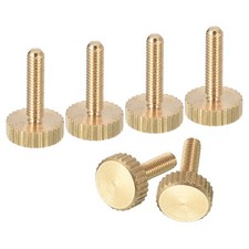 6pcs M3x12mm Knurled Thumb Screws Flat Knurled Head Brass Thumb Screws Bolts