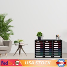 27 Slots File Sorter Literature Organizer Mail Paper Storage Holder Open Design.