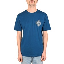 T-shirt Volcom Homme Bleu Taille M Col V Manches Courtes Séchage Rapide