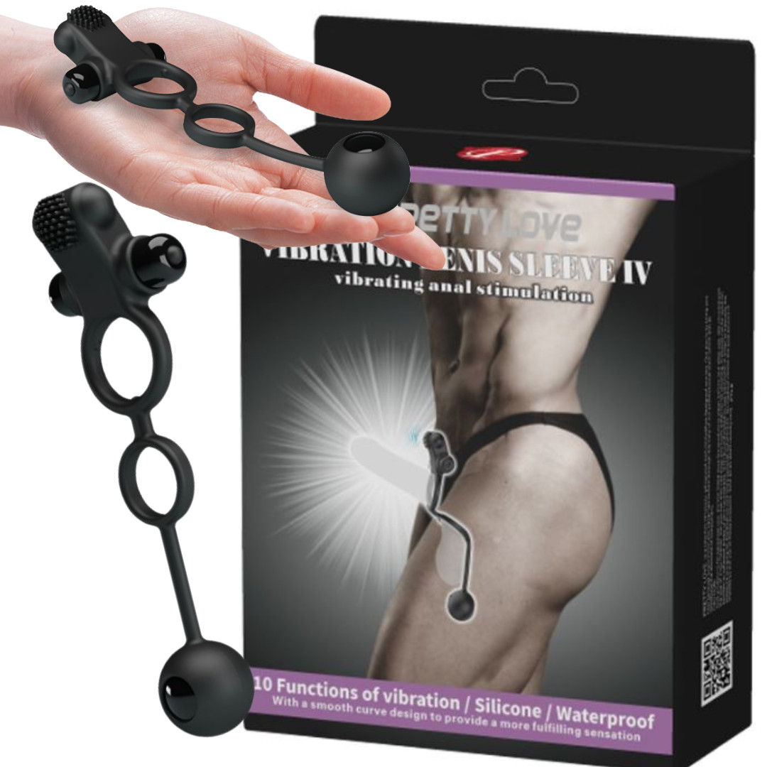 Penis Ring Cockring Penisring mit Vibration und Prostata Stimulation Anal Kugel