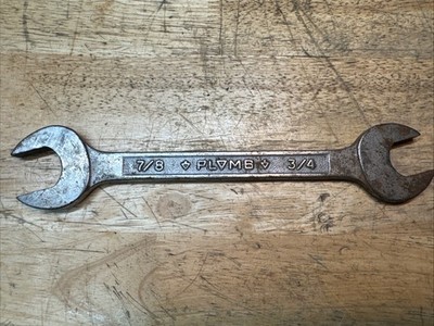 VTG PLVMB 3039 Open End Wrench 3/4  x 7/8  Plomb Plumb USA Double Pebble Proto