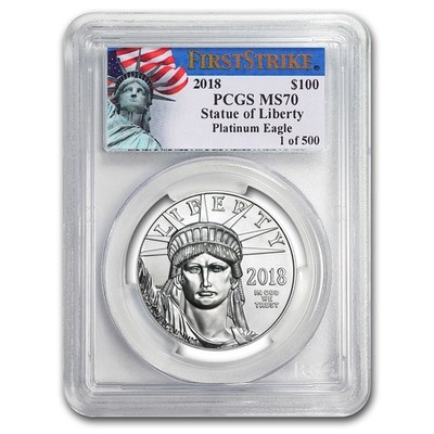 2018 1 oz American Platinum Eagle MS-70 PCGS (FS, Liberty Label