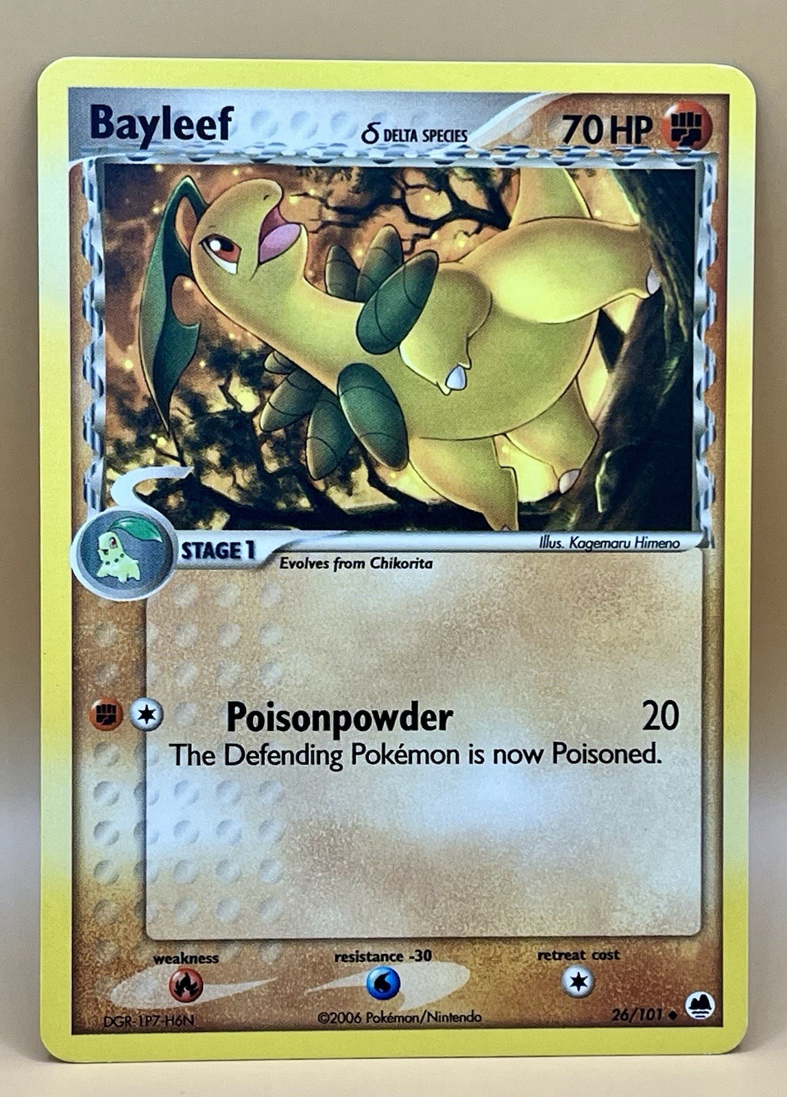 Bayleef 26/101 – Dragon Frontiers (Delta Species) - LP - 2006 Pokémon TCG