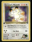 2000 Pokemon Gym Challenge Giovanni's Meowth 74/132 1st Edition Common