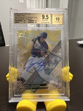 2017 Topps High Tek Corey Seager Auto Gold Diffractor 1/1 #HT-CS BGS 9.5 Auto10