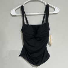 NWT Gibson Latimer BLACK swim Top size S MSRP 52