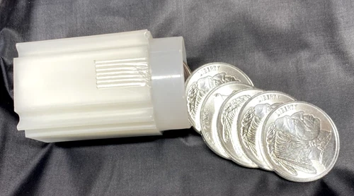 20 - 1 oz. Silver Rounds Buffalo - Design  .999 Fine Tube of 20