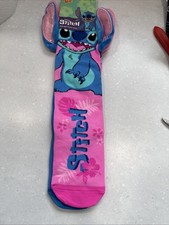 Disney Toddler Knee High Socks Stitch  Angel Pink Blue Cartoon Novelty