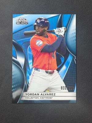 2025 Topps Chrome Black  Yordan Alvarez 033/150 Blue Refractor
