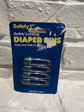 Vtg Diaper Pins Safety First 1992 Baby Stainless Steel SEALED