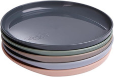 Nourish Perfectly Simple Plates, Stackable, Earthsmart Biodegradable, Microwave 