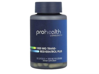 ProHealth Longevity, Trans-Resveratrol Plus, 60 Capsules