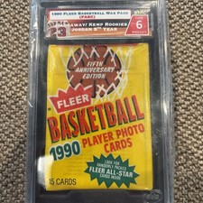 1990-91 Fleer Basketball Wax Pack Certified Authentic Unopened And Encapsulated