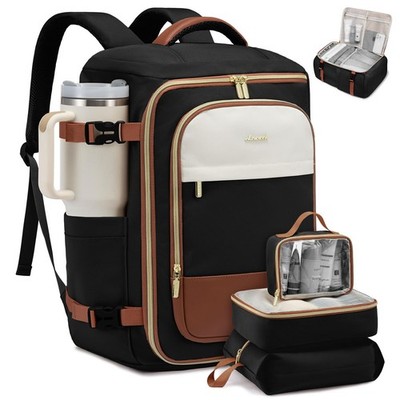 40L Travel Backpack Carry on Flight Approved,Personal Item Bag with 3 Packing...