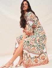 BNWT Boden Clara Cotton Shirt Dress Sz 14 Petite, Multi Ornamental Floral