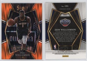 2021-22 Panini Select Premier Level Orange Flash Prizm Zion Williamson #191