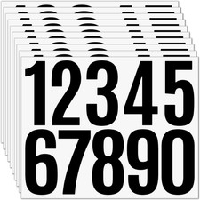 10 Sheets Mailbox Number Stickers 3 Inch - Self-Adhesive Vinyl Numbers 0-9 for