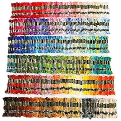 Rainbow Color Embroidery Floss 447 Skeins Per Pack with Cotton for Cross Stit...