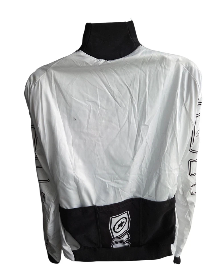 Assos IJ.SHAQUNO Mens White Black Cycling Jacket Size S - Image 3 of 4