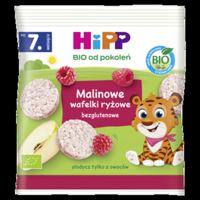 4062300440951 HiPP Malinowe wafelki ryżowe BIO, 30g 