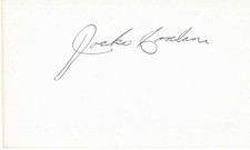 SIGNED 3x5 INDEX CARD OF HOF JOCKO CONLAN (DECEASED 1989)! GREAT AUTOGRAPH!