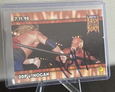 Hulk Hogan vs Dallas Page AUTO💥1999 Topps #S7 WCW/nWo Nitro Stickers Diamond