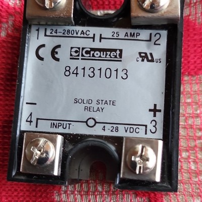 Crouzet 84131013 Solid State Relay 25 AMP 24-280VAC 4-28VDC Input Control Panel