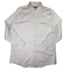 Michael Kors Men's White Dress Shirt 16.5" 32/33 MK Regular Fit Airsoft Stretch