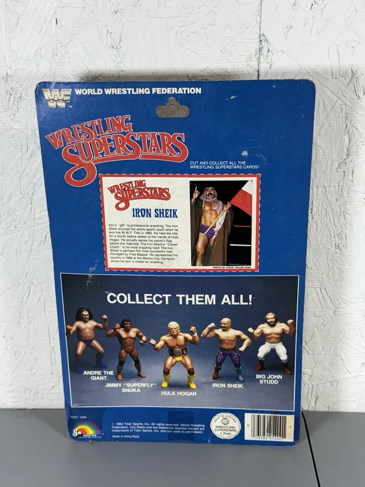 NEW LJN 1984 WWF Superstars of Wrestling Iron Shiek Figure MOC WWE Vintage - Image 4 of 4