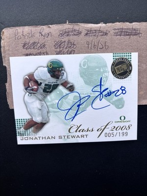 2008 Press Pass Class of 2008 Blue Ink Auto /199 Jonathan Stewart #CL-JS