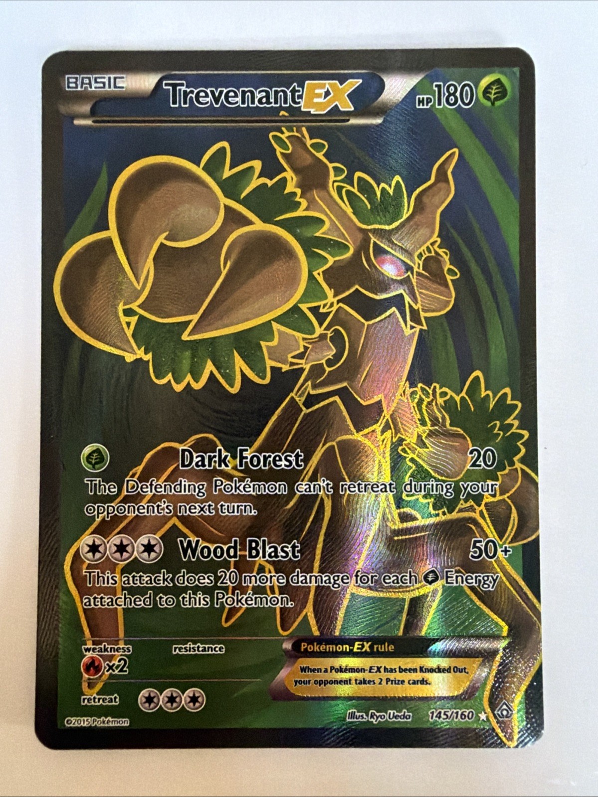 Trevenant EX Full Art 145/160 XY Primal Clash Pokemon Card Near Mint