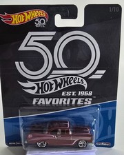 Hot Wheels 50th Favorites ‘56 Chevy 1/64 Diecast Real Riders MOC Mint