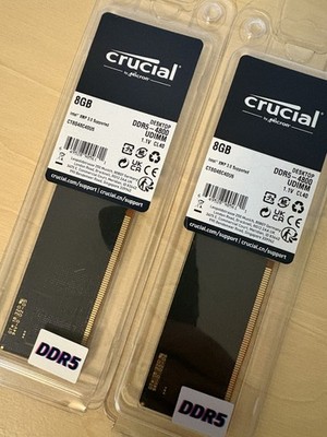 Crucial 16GB (2 x 8GB) PC5-38400 (DDR5-4800) Memory (CT2K8G48C40U5
