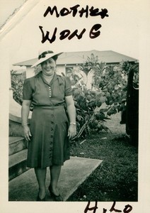 1942 WWII US Army Hilo Hawaii Photo #5 local gal Dorothy Wong's, Mother Wong