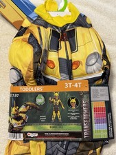 NWT Transformers Rise of the Beasts Bumblebee Toddler Cosplay Costume 3T-4T