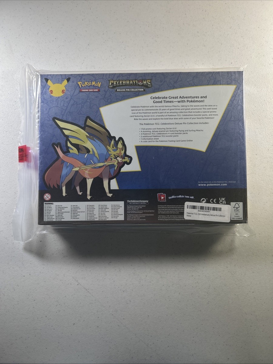 Pokémon TCG: Celebrations Deluxe Pin Collection Zacian LV.X New