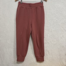 NWOT Varley DoubleSoft Cuff Sweatpants Mauve Women's Small 25" Tapered Pockets