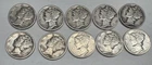 Lot # 1506 - 1.00 Face Value Mercury Dimes - 90% Silver - Unknown Grade