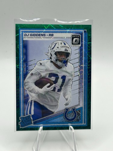 2025 Panini Donruss Optic - Rated Rookie DJ Giddens #258 Green Velocity Prizm RC