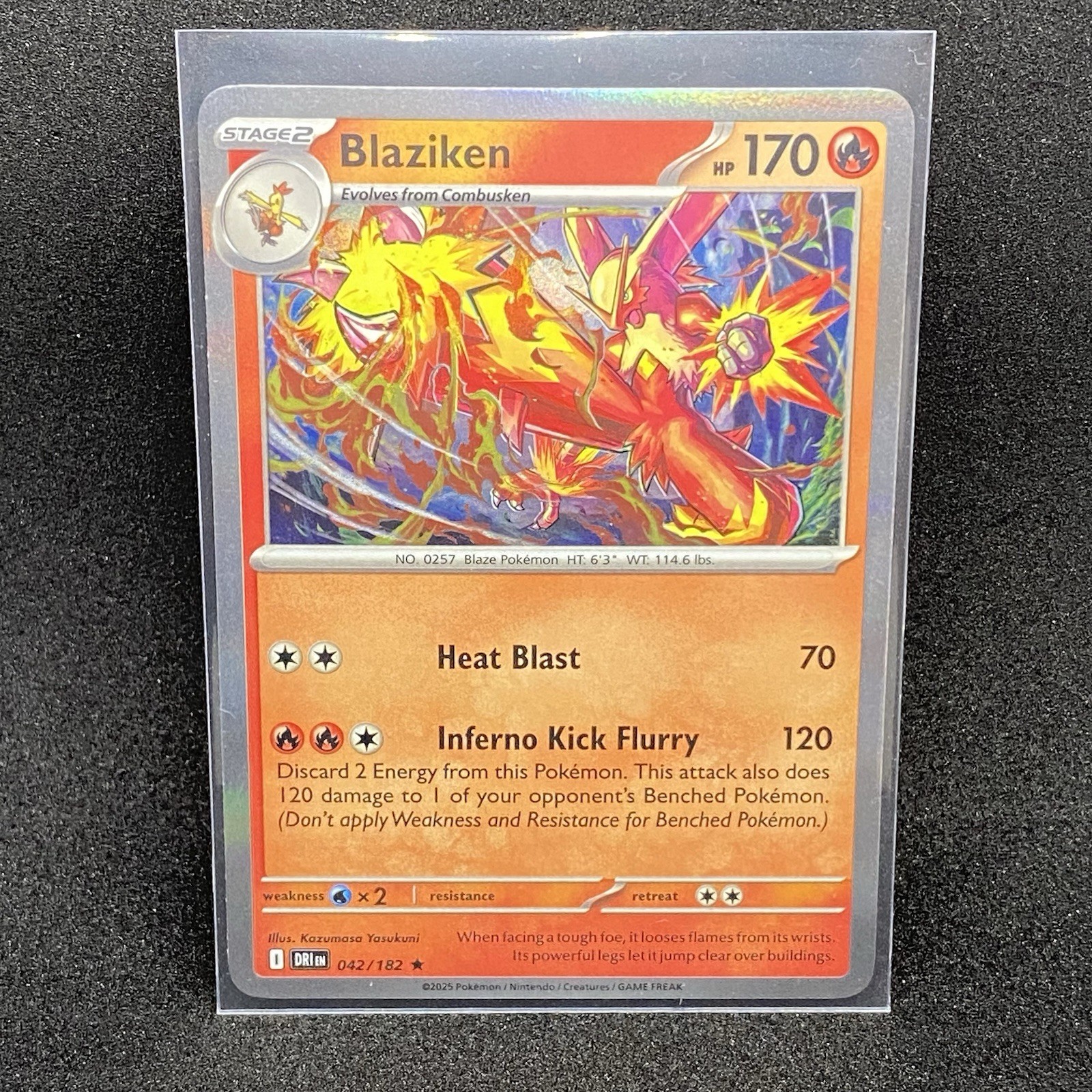 Blaziken 42/182 Holo Fresh Pull! Destined Rivals Pokemon Card