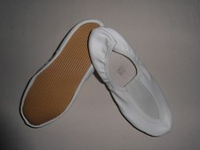 Voltigierschuhe Turnschl&auml;ppchen wei&szlig; Gr. 31-41 Leder