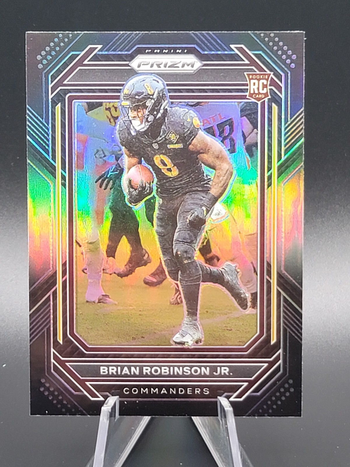 Brian Robinson Jr. 2022 Panini Chronicles Prizm Black Silver Rookie RC PB-23