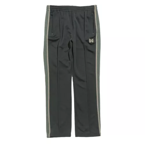 Quality Embroidered Needles Track Pants Classic Stripe Trousers - Picture 6 of 26