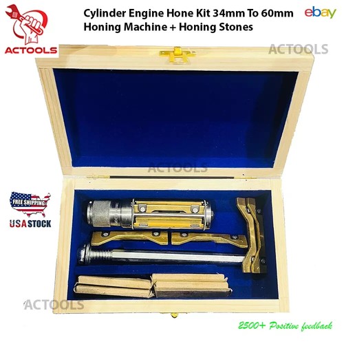 Engine Cylinder Hone Kit with 4 Honing Stones – All Sizes – Tool Set USA - Picture 10 of 43