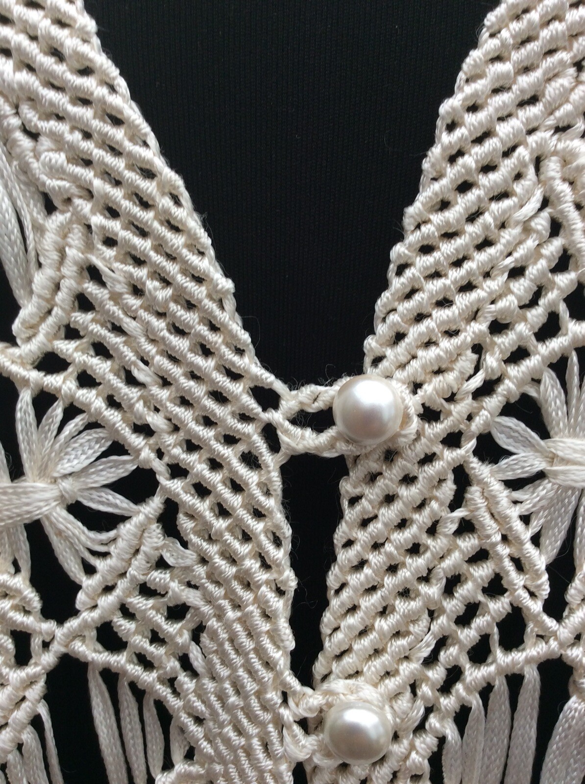 Rafale London Unique Vintage Retro Cream Crochet Wais… Gem