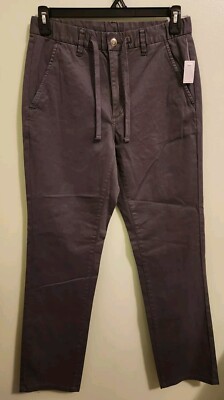 George Men's SMALL 28-30 Stretch Waist Pull-On Pants DARK GRAY