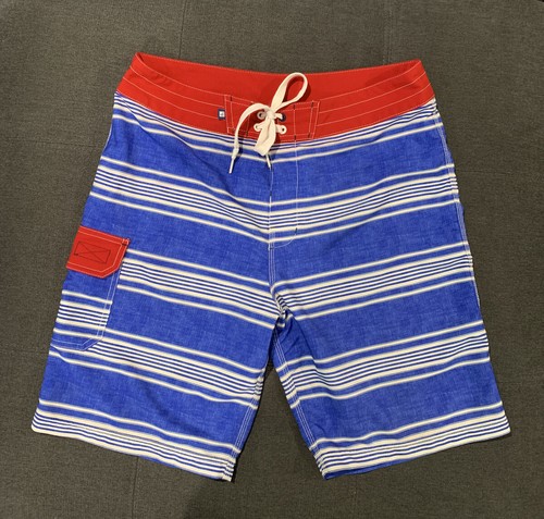 Para Hombre Sperry Top-Sider Traje De Baño Nadar Shorts-Talla 32-Rojo  Blanco + Azul | eBay