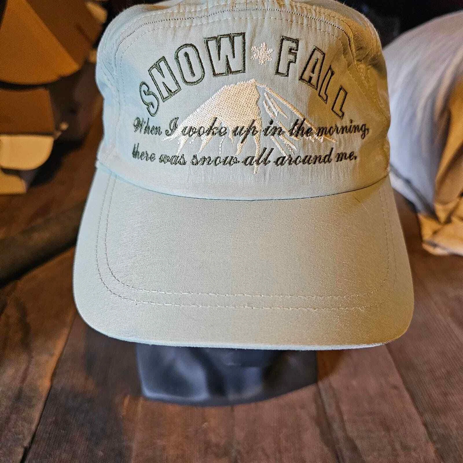 Snow Fall Winter Ski Mountain Hike Outdoors adjustable trucker hat with ear flap