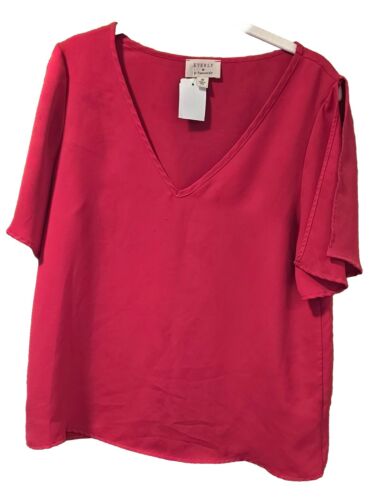 Everly By Francesca's Pink Open Sleeve Blouse Size Medium. Euc