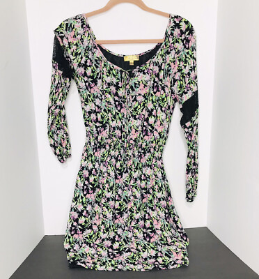 princess vera wang floral dress Princess Vera Wang Multicolor Floral Sun Dress Long Sleeve Juniors Size XL  EUC